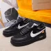 Nike x OFF-WHITE Air Force 1 shoes High Quality Black #999928119