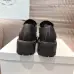 Prada Style Black Leather Loafers With Chunky Platform Sole #A54580