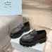 Prada Style Black Leather Loafers With Chunky Platform Sole #A54580