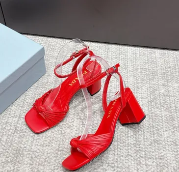 Prada Shoes for Women's Prada Sandals Heel height:7cm #A65289