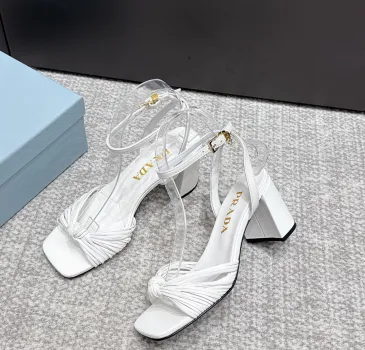 Prada Shoes for Women's Prada Sandals Heel height:7cm #A65290