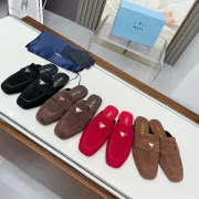 Prada Shoes for Women's Prada Slippers Brown/Black/Red #A47885