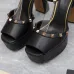 2023SS Valentino Shoes The latest metal rivets wedge high platform sandals #A23191