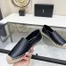 YSL women's espadrilles Flats Black/Gold/White/Pink #A44173