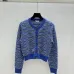  Chanel Women's Logo Knit Cardigan and Sweater in Striped Pattern #A54573