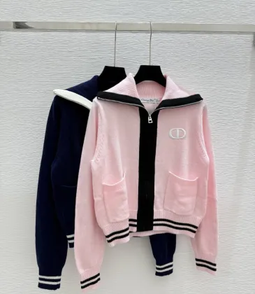  Dior Women's  Cardigans  Zip - Up Style with Contrast Trims, Brand Emblem and Functional Pockets #A54858
