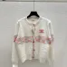 2025 Chanel White Knit Sweater with Colorful Tweed Stripe and CC Logo #A54553