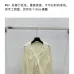 2025 Cream Knit Mesh Cardigan with V-Neck and Ruffle Detailing #A54554