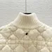 2025 Dior Ecru Cannage Knit Cropped Zip-Up Cardigan #A54549