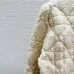 2025 Dior Ecru Cannage Knit Cropped Zip-Up Cardigan #A54549