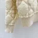 2025 Dior Ecru Cannage Knit Cropped Zip-Up Cardigan #A54549