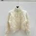 2025 Dior Ecru Cannage Knit Cropped Zip-Up Cardigan #A54549