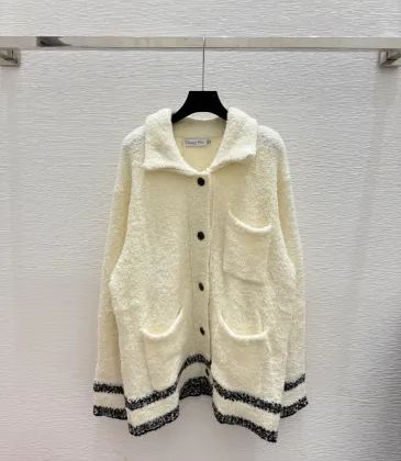 2025 Dior Women's Wool Cardigan: Chic Collared Style with Functional Pockets and Exquisite Trim Details #A54856