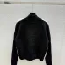 2025 LV Women's Wool Zip up Sweater Chic Mock Neck with Fluffy Monogram - Embroidered Front #A54859