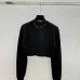2025 Louis Vuitton Women's Classic Cropped Black Knit Cardigan with Button Front and a Fine  Luxurious Weave #A54836