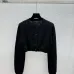 2025 Louis Vuitton Women's Classic Cropped Black Knit Cardigan with Button Front and a Fine  Luxurious Weave #A54836