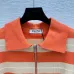2025 Miu Miu Striped Knit Polo Sweater with Quarter-Zip Collar and Logo Detail #A54550