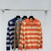 2025 Miu Miu Striped Knit Polo Sweater with Quarter-Zip Collar and Logo Detail #A54550