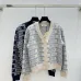 2025 Miu Miu Women's Wool Cardigan with Signature Logo Pattern  V neck and Chic Design #A54843