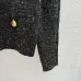 Balmain 2025 Women's Wool Sweater with Gold Buttons Sparkle Yarn  Crew Neck for Elegant Style #A54840