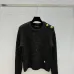 Balmain 2025 Women's Wool Sweater with Gold Buttons Sparkle Yarn  Crew Neck for Elegant Style #A54840