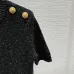 Balmain 2025 Women's Wool Sweater with Gold Buttons Sparkle Yarn  Crew Neck for Elegant Style #A54842