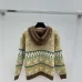 Chanel Women's Hooded Sweaters  Fair Isle Pattern with CC Logo and Drawstring Detail for Fashion Aficionados #A56301