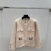 Chanel Women's Knitted Cardigans Tweed  Style Fabric with CC Logo and Gold Button Details for Luxury Enthusiasts #A56300