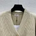 Chanel Women's V   Neck Cardigans  Ribbed Knit with Iconic CC Logo and Button Detail for Luxury Lovers #A56303