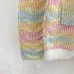 Chanel Women's V-Neck Wool-Blend Cardigan with Ombre Zigzag Pattern and CC Brooch #A54830