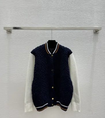 Dark blue LV Women's  Sweaters  Monogram Pattern  Fair Isle Design in Dual Color Options for Luxury Fashion Lovers #A57763