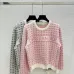 Dior Christian Dior Oblique Logo Knit Crewneck Sweater with Ribbed Trim #A54567