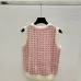 Dior Christian Dior Oblique Sleeveless Sweater Vest in Pink and White #A54565