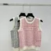 Dior Christian Dior Oblique Sleeveless Sweater Vest in Pink and White #A54565