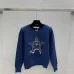 Dior Women's Authentic Luxury Cozy Knit Sweater with Intricate Sparkling Star Sequin Embellishment and Classic Crew Neck Design #A56307