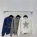 Dior Women's Authentic Luxury Cozy Knit Sweater with Intricate Sparkling Star Sequin Embellishment and Classic Crew Neck Design #A56307
