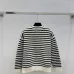Dior Women's Authentic Luxury Striped V-Neck Cardigan Knitwear Featuring Gold Accent Buttons and Elegant Monogram Logo Detail #A56308