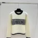 Dior Women's Luxury Fluffy Knit Logo Sweater  Featuring Contrast Christian Dior Signature Intarsia and Cozy Crew Neckline. #A56312