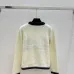 Dior Women's Luxury Fluffy Knit Logo Sweater  Featuring Contrast Christian Dior Signature Intarsia and Cozy Crew Neckline. #A56312