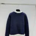 Dior Women's Luxury Fluffy Knit Logo Sweater  Featuring Contrast Christian Dior Signature Intarsia and Cozy Crew Neckline. #A56312
