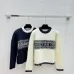 Dior Women's Luxury Fluffy Knit Logo Sweater  Featuring Contrast Christian Dior Signature Intarsia and Cozy Crew Neckline. #A56312