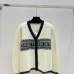 Dior Women's Luxury Fluffy Knit Logo Sweater  Featuring Contrast Christian Dior Signature Intarsia and Cozy Crew Neckline. #A56313