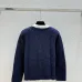 Dior Women's Luxury Fluffy Knit Logo Sweater  Featuring Contrast Christian Dior Signature Intarsia and Cozy Crew Neckline. #A56313