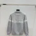 Dior Women's Luxury Houndstooth Knit Zip-Up Jacket Sweater Featuring Elegant Mock Turtleneck and Sophisticated Wool Blend Texture #A56314
