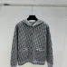 Dior Women's Luxury Knit Hoodie Jacket, Featuring Signature Oblique Monogram Jacquard and Sporty Button-Up Silhouette with Hood. #A56315