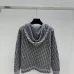 Dior Women's Luxury Knit Hoodie Jacket, Featuring Signature Oblique Monogram Jacquard and Sporty Button-Up Silhouette with Hood. #A56315