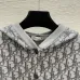 Dior Women's Luxury Knit Hoodie Jacket, Featuring Signature Oblique Monogram Jacquard and Sporty Button-Up Silhouette with Hood. #A56315