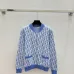 Dior Women's Luxury Monogram Zip-Up Knit Bomber Jacket, Featuring Signature Oblique Jacquard and Two Convenient Front Pockets. #A56309