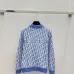 Dior Women's Luxury Monogram Zip-Up Knit Bomber Jacket, Featuring Signature Oblique Jacquard and Two Convenient Front Pockets. #A56309