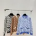 Dior Women's Luxury Monogram Zip-Up Knit Bomber Jacket, Featuring Signature Oblique Jacquard and Two Convenient Front Pockets. #A56309